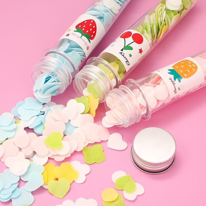 FruityClean: Set of 3 Cute Travel-Friendly Hand Soap Paper Flake Tubes ‚Äö√Ñ√¨ Perfect for On-the-Go Hygiene