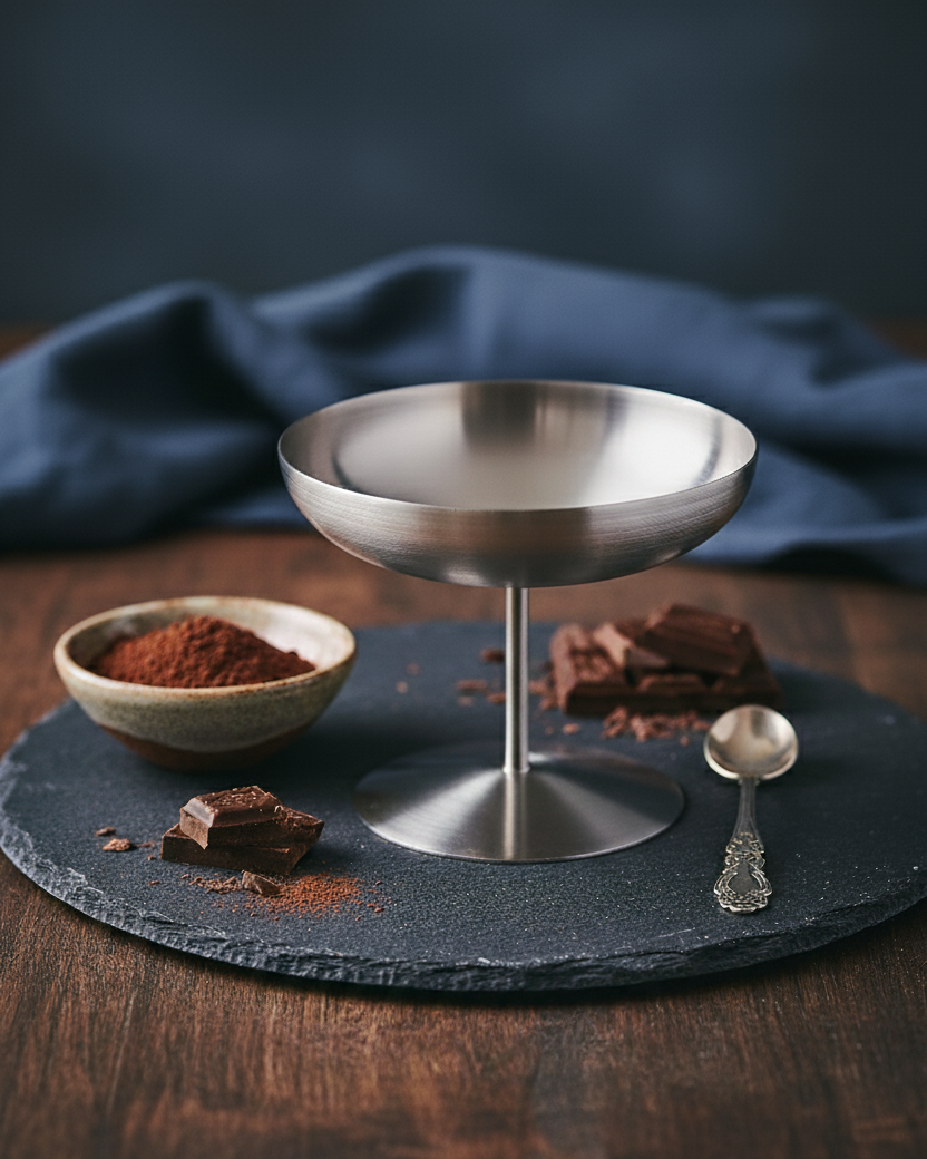 Float Pedestal Dessert Bowl - Silver