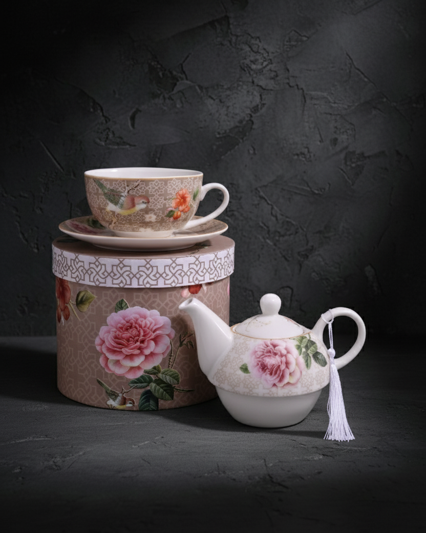 Spring Harmony Tea for Two Set - Brown
