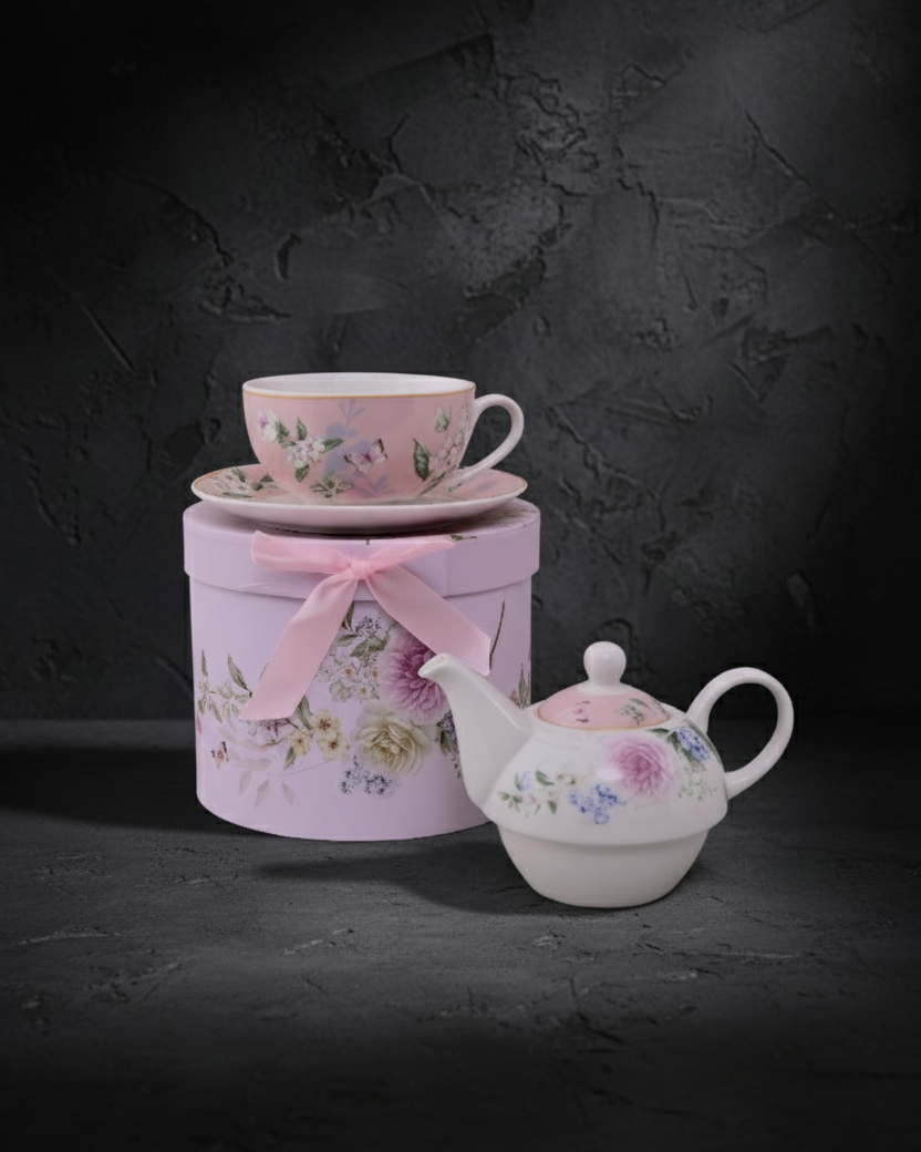 Rose Garden Tea for Two Set - Pink
