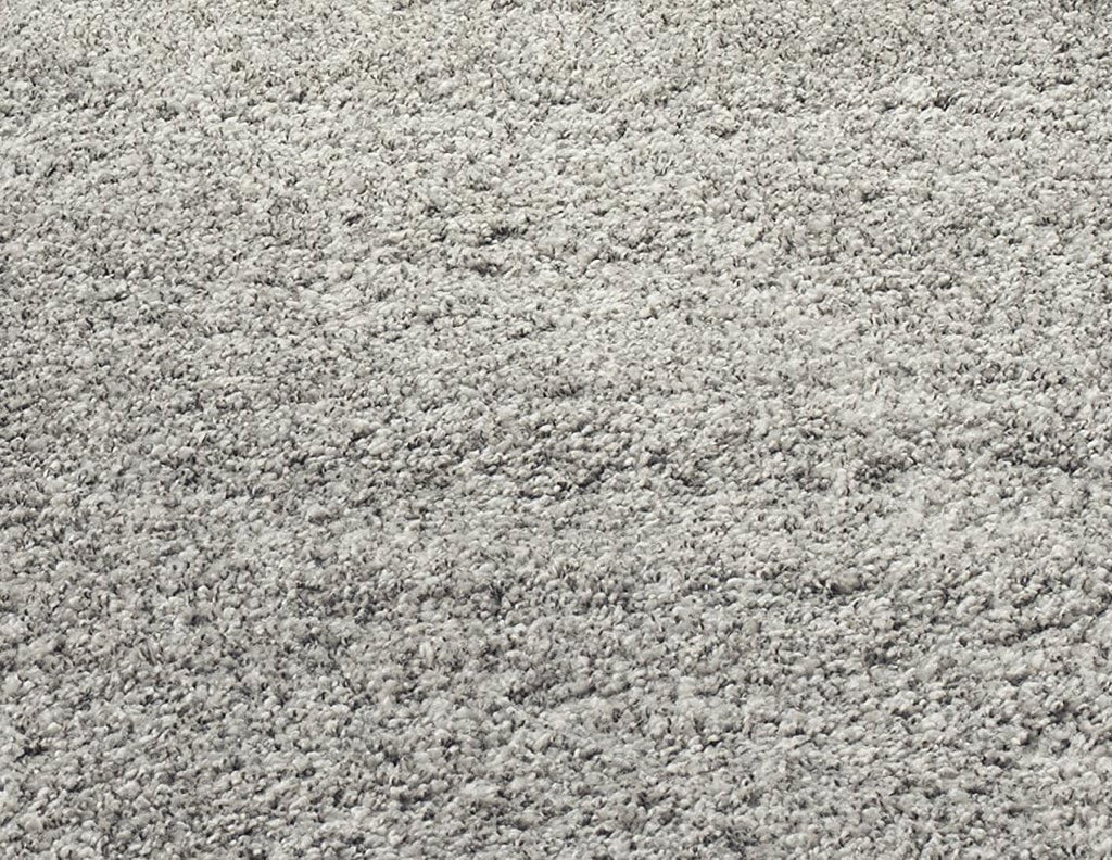 Silver solid shaggy plain area rug for living room, bedroom