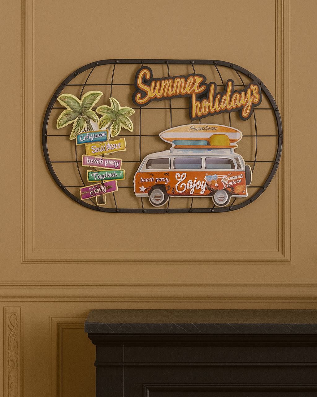 Summer Holidays Hanging Decorative Tinplate