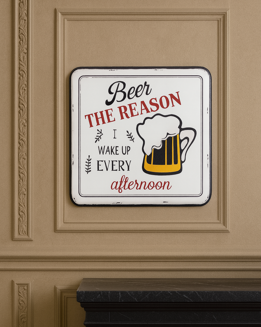 'Beer The Reason' Tin Bar Sign