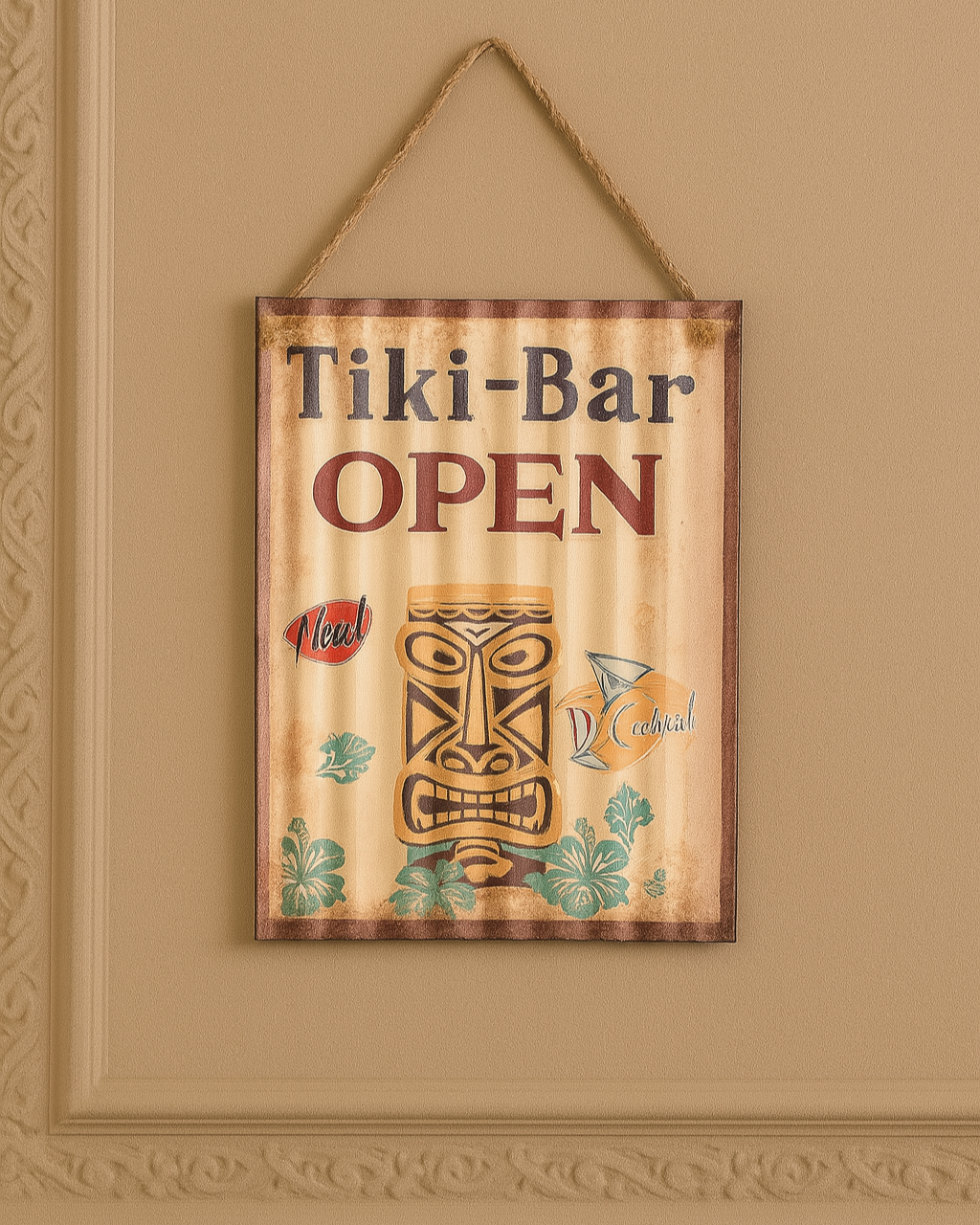 Tiki Bar Open Wall Art