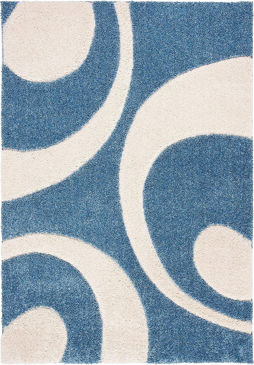 Blue Orbit Shaggy Carpet