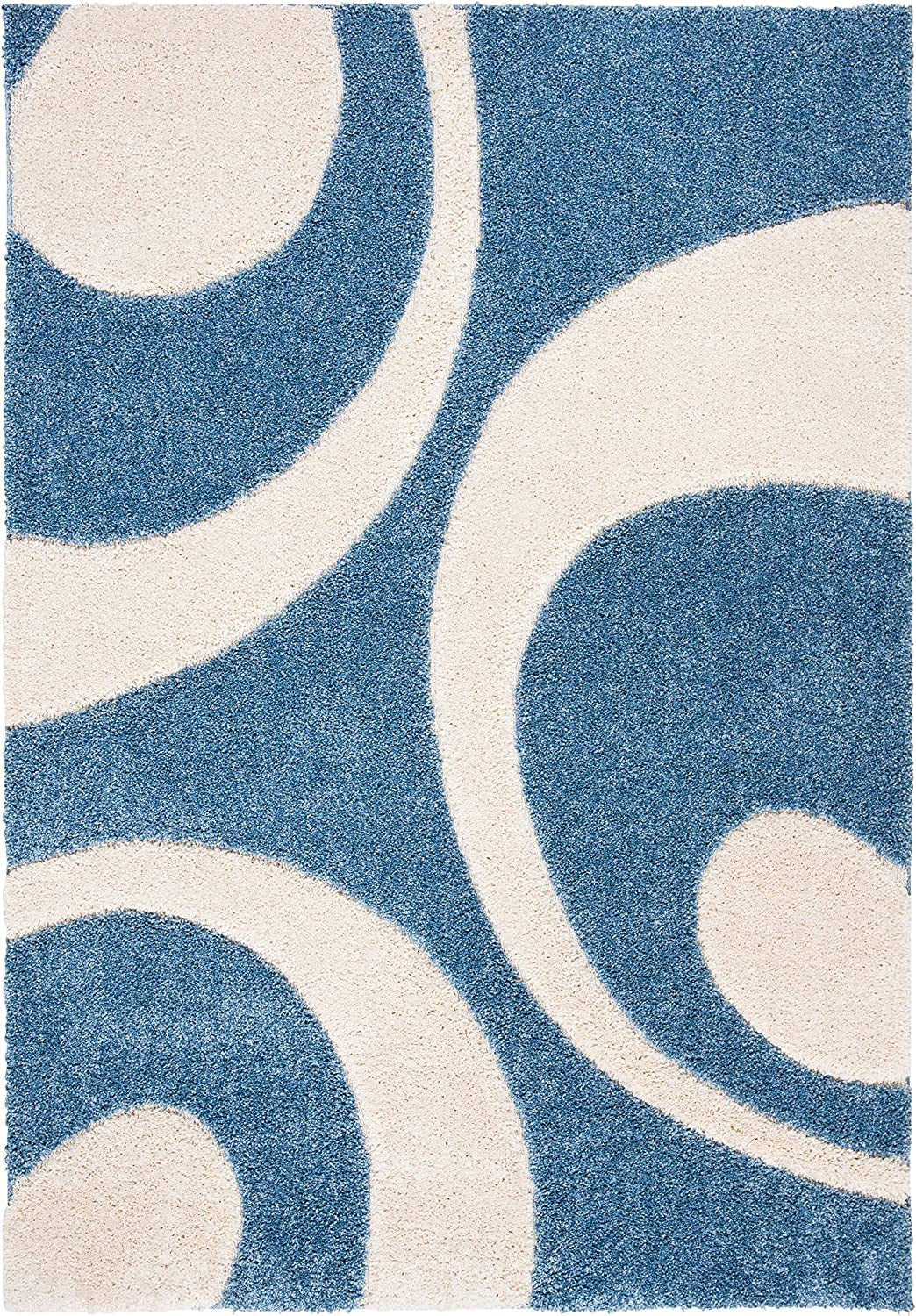 Blue Orbit Shaggy Carpet